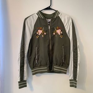 Embroidered bomber jacket